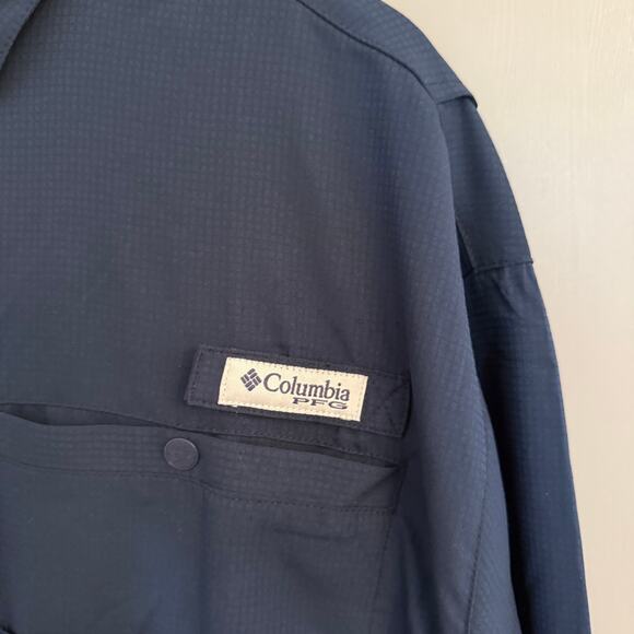 NWT Columbia PFG Dallas Cowboys Shirt XL Vented Omni-Shade Navy Blue UPF 40 - Picture 10 of 12
